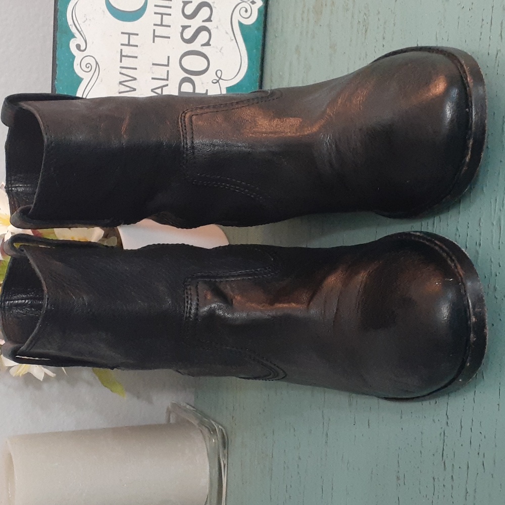 Frye Anna Shortie Boots Women’s 7.5 Black Leather